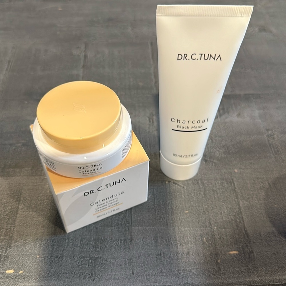 Dr. C Tuna Calendula Face Cream and Charcoal Black Mask Both Sealed